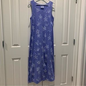 Fresh Produce Long Floral Print Maxi Periwinkle Dress S